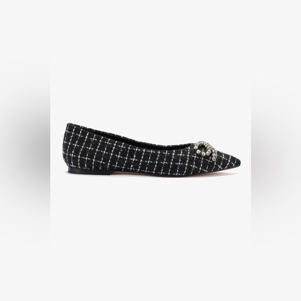 NWT Lee Flat In Black Tweed